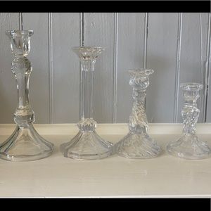 Avenue Crystal Candle Stick Holders